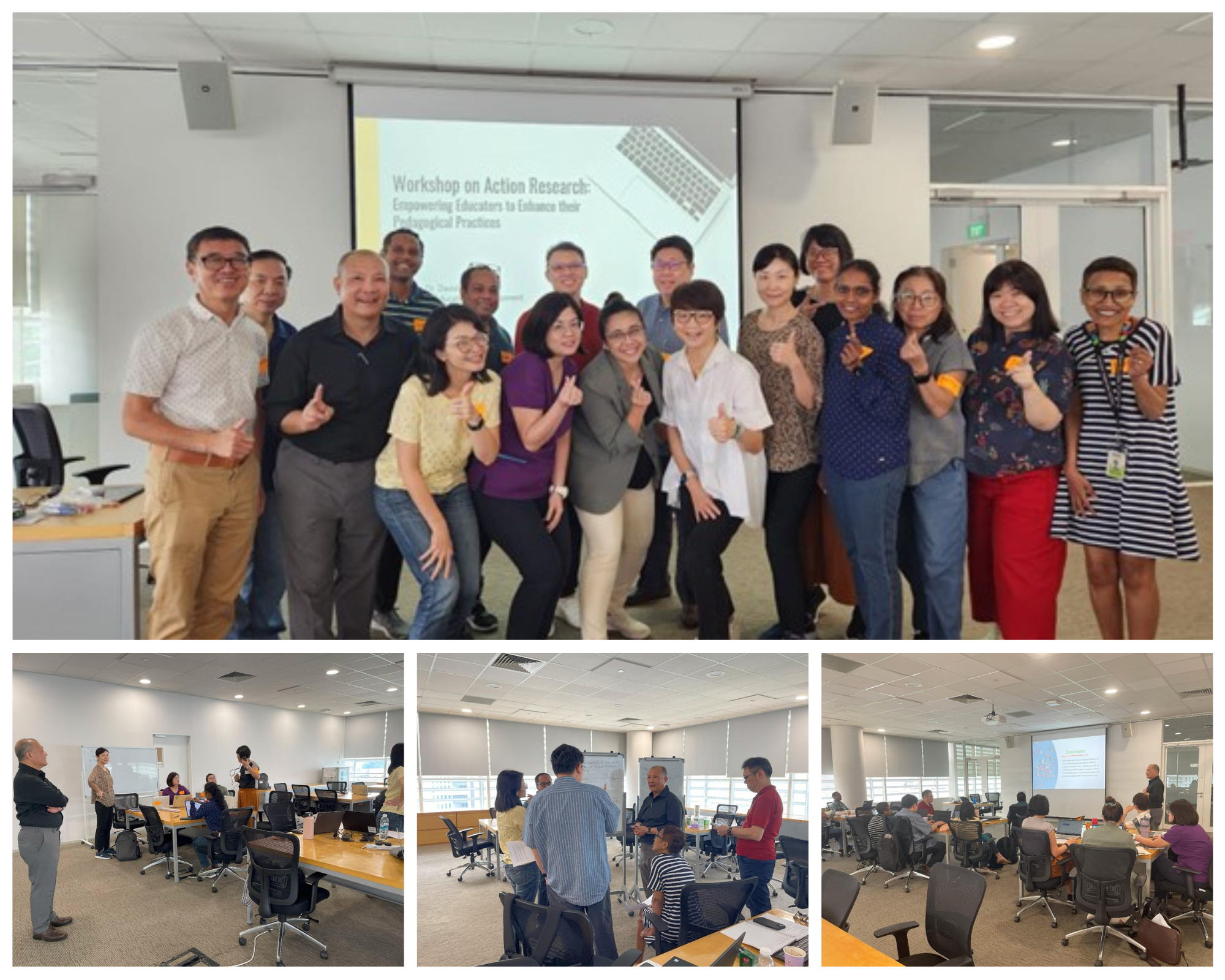 collage of images of participants attending the workshop.
